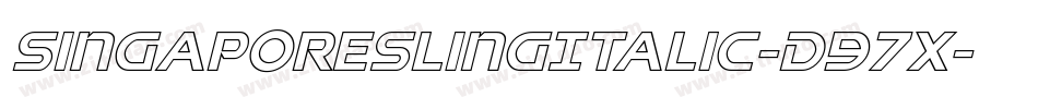 SingaporeSlingItalic-D97x字体转换