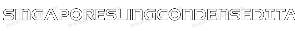 SingaporeSlingCondensedItalic-a67J字体转换 SingaporeSlingCondensedItalic-a67J字体转换