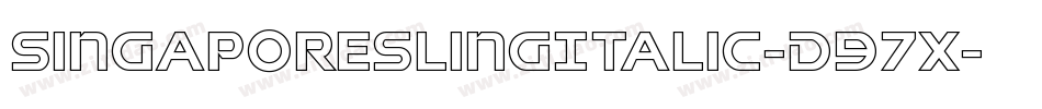 SingaporeSlingItalic-D97x字体转换