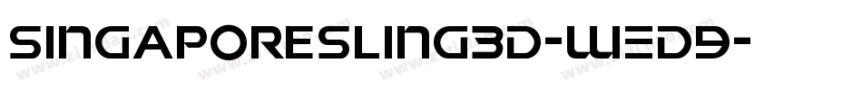 SingaporeSling3D-WED9字体转换 SingaporeSling3D-WED9字体转换