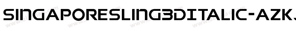 SingaporeSling3DItalic-azKJ字体转换