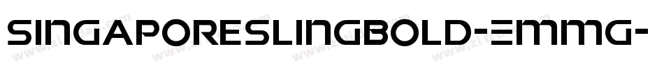 SingaporeSlingBold-EMmg字体转换