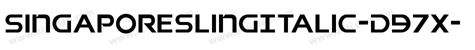 SingaporeSlingItalic-D97x字体转换