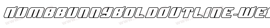 NumbbunnyBoldOutline-We8G字体转换
