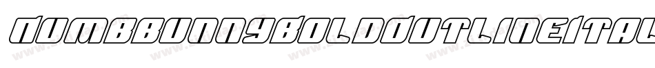 NumbbunnyBoldOutlineItalic-aOdm字体转换