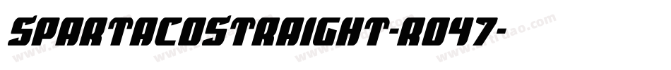 SpartacoStraight-ro47字体转换