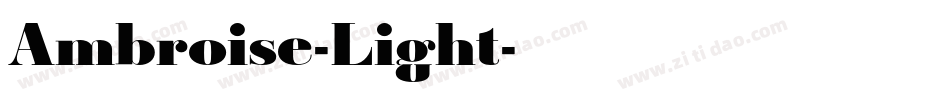 Ambroise-Light字体转换