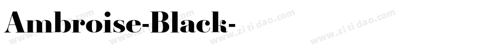Ambroise-Black字体转换