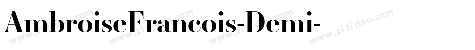 AmbroiseFrancois-Demi字体转换