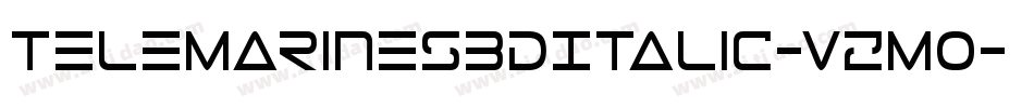 TeleMarines3DItalic-vzMO字体转换