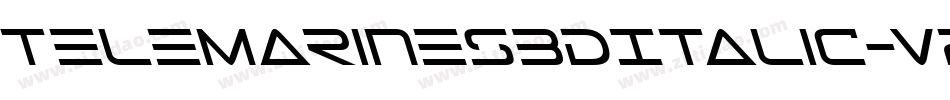 TeleMarines3DItalic-vzMO字体转换