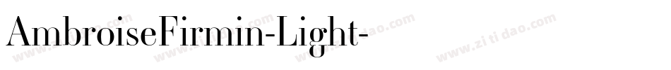 AmbroiseFirmin-Light字体转换