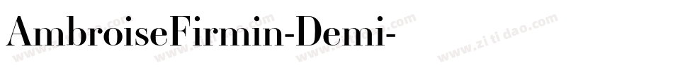 AmbroiseFirmin-Demi字体转换