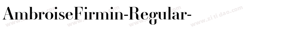 AmbroiseFirmin-Regular字体转换