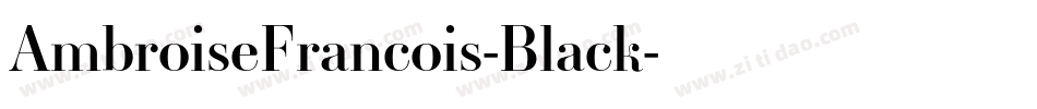 AmbroiseFrancois-Black字体转换