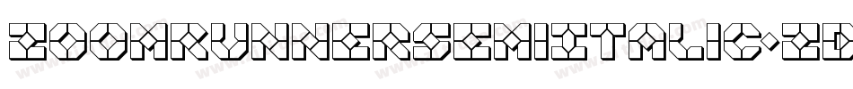 ZoomRunnerSemiItalic-ZDoJ字体转换