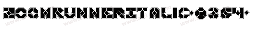 ZoomRunnerItalic-03g4字体转换