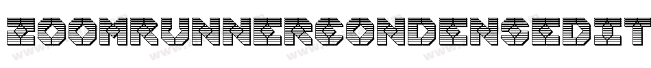 ZoomRunnerCondensedItalic-7JPl字体转换