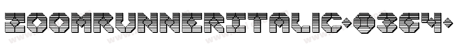 ZoomRunnerItalic-03g4字体转换