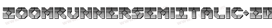 ZoomRunnerSemiItalic-ZDoJ字体转换