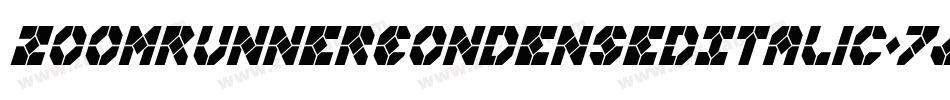 ZoomRunnerCondensedItalic-7JPl字体转换