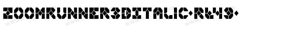 ZoomRunner3DItalic-rL49字体转换