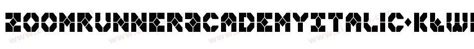 ZoomRunnerAcademyItalic-KLWD字体转换