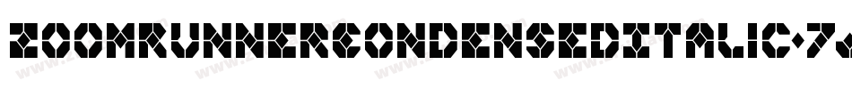 ZoomRunnerCondensedItalic-7JPl字体转换