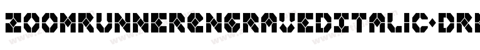ZoomRunnerEngravedItalic-dRn6字体转换