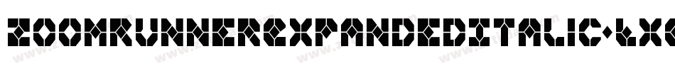 ZoomRunnerExpandedItalic-LXEg字体转换