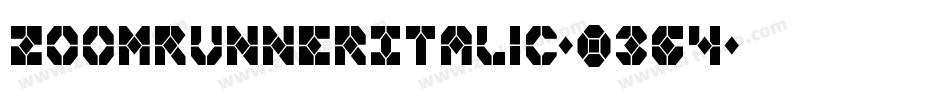 ZoomRunnerItalic-03g4字体转换