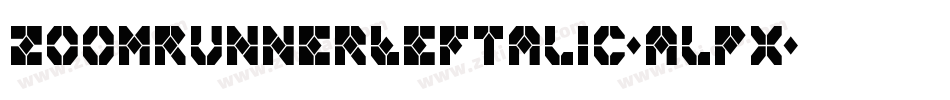 ZoomRunnerLeftalic-alPx字体转换