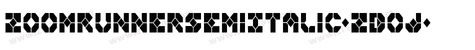 ZoomRunnerSemiItalic-ZDoJ字体转换