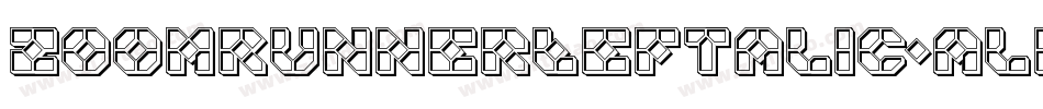ZoomRunnerLeftalic-alPx字体转换