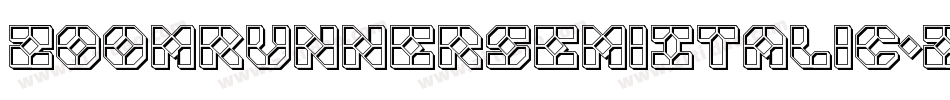 ZoomRunnerSemiItalic-ZDoJ字体转换