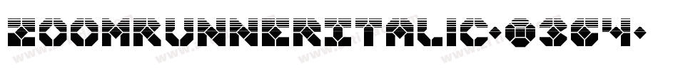 ZoomRunnerItalic-03g4字体转换