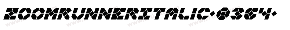 ZoomRunnerItalic-03g4字体转换