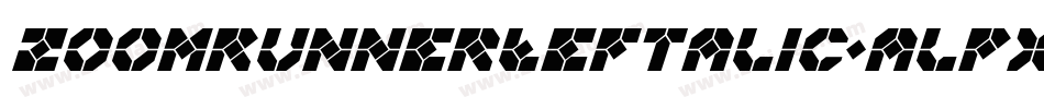 ZoomRunnerLeftalic-alPx字体转换
