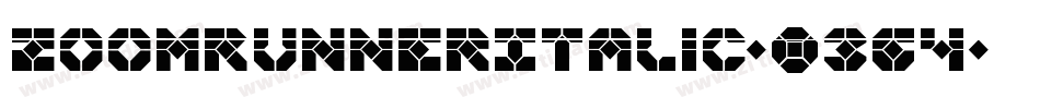 ZoomRunnerItalic-03g4字体转换