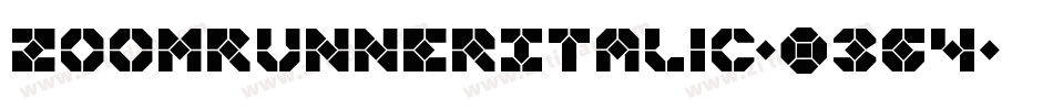 ZoomRunnerItalic-03g4字体转换