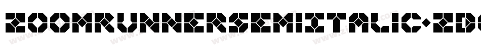 ZoomRunnerSemiItalic-ZDoJ字体转换