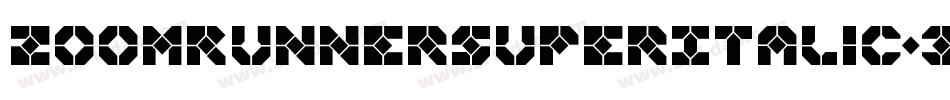 ZoomRunnerSuperItalic-3D9Z字体转换