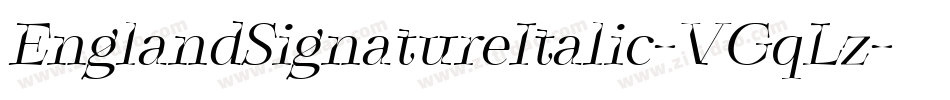 EnglandSignatureItalic-VGqLz字体转换