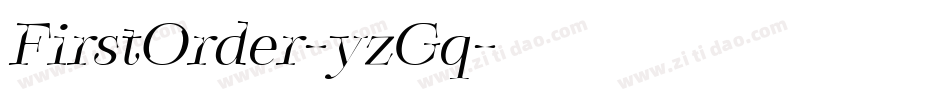 FirstOrder-yzGq字体转换