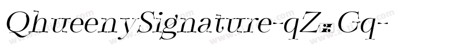 QhueenySignature-qZ0Gq字体转换