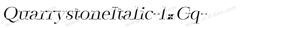 QuarrystoneItalic-l6Gq字体转换