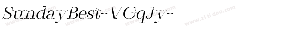 SundayBest-VGqJy字体转换