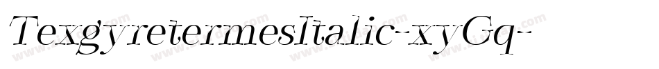 TexgyretermesItalic-xyGq字体转换