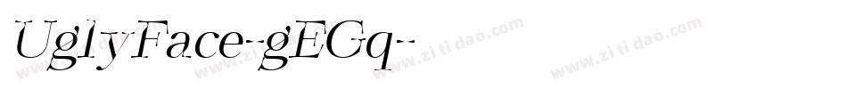 UglyFace-gEGq字体转换
