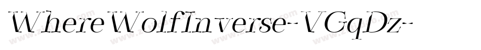 WhereWolfInverse-VGqDz字体转换